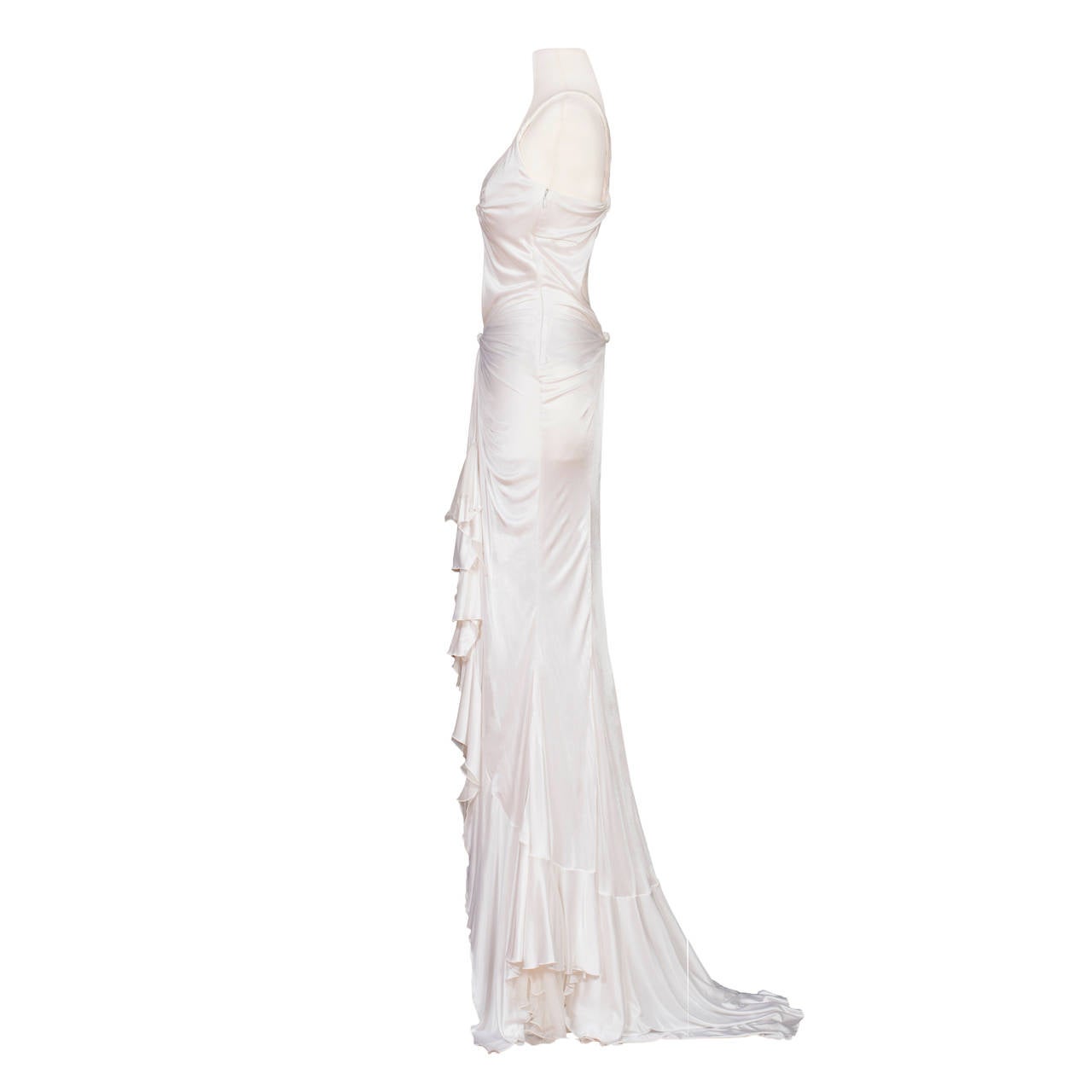 white versace gown