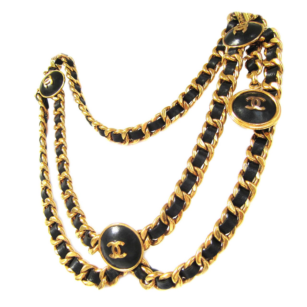 Chanel Chain Belt Necklace Biker Collection A/W 1989 at 1stDibs