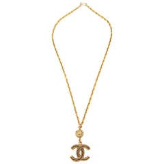 Chanel Golden CC Logo Necklace A/W 1985