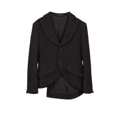 Yohji Yamamoto +Noir Wool Asymmetrical Jacket 