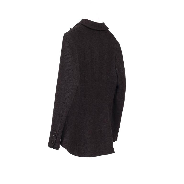 Yohji Yamamoto +Noir Wool Asymmetrical Jacket at 1stdibs