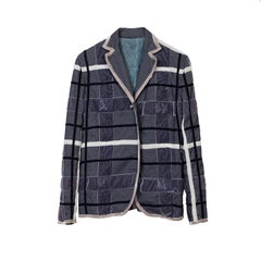 Voyage Jacke Samtband kariert 1990's