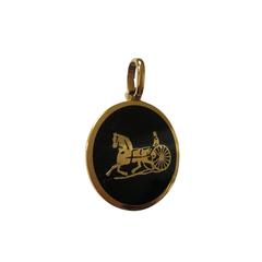 Celine Oversized Medallion Necklace 1970s