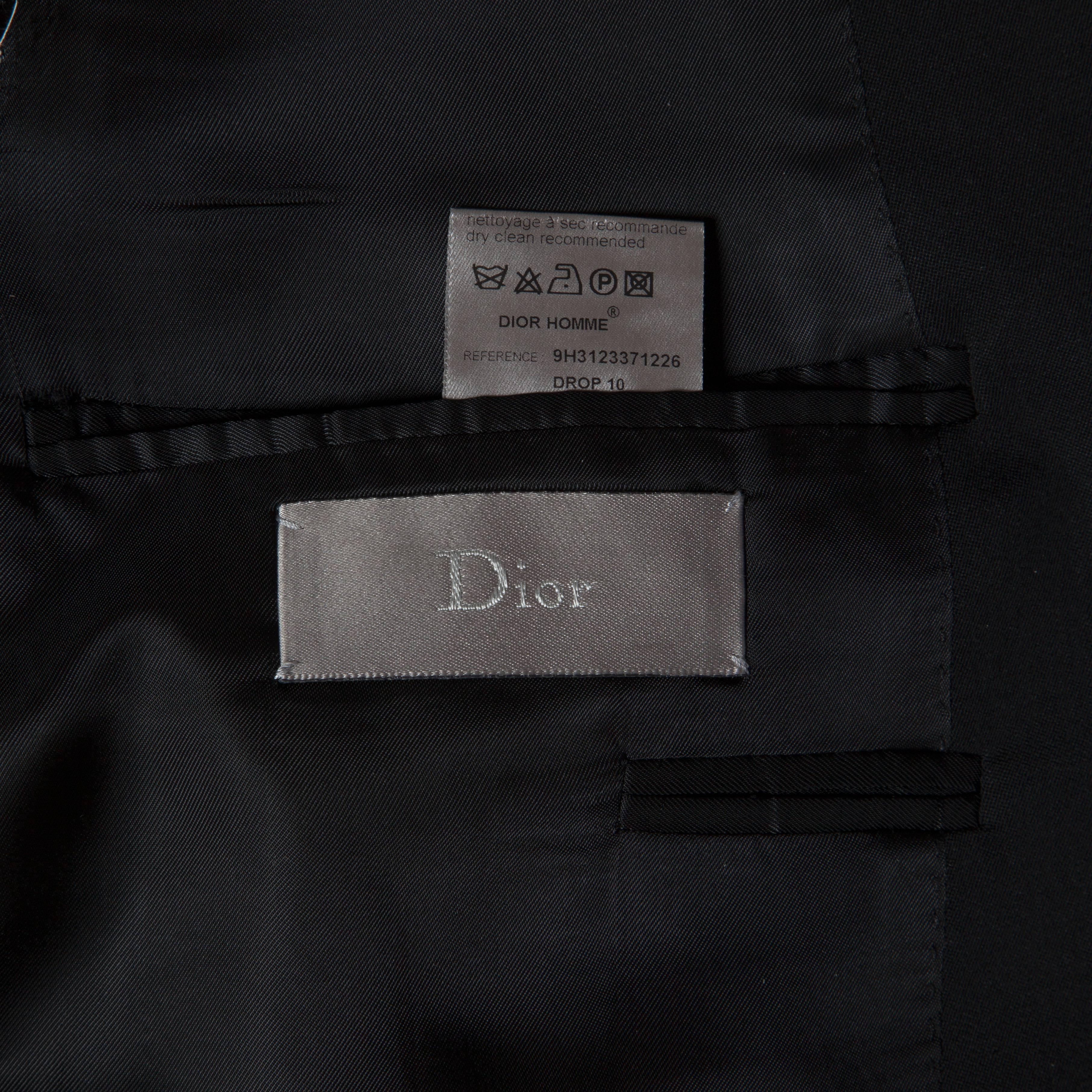 Dior Homme Herren Smokingjacke Schwarz Hedi Slimane im Zustand „Hervorragend“ in Berlin, DE