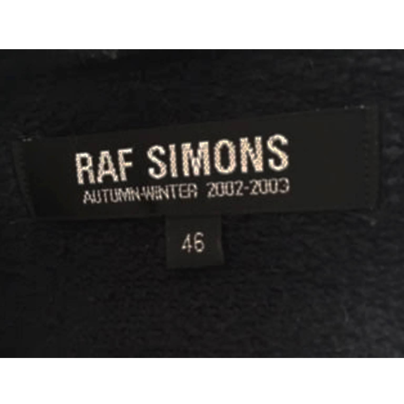 Black Raf Simons Hoodie Sweatshirt A/W 2002 Virginia Creeper