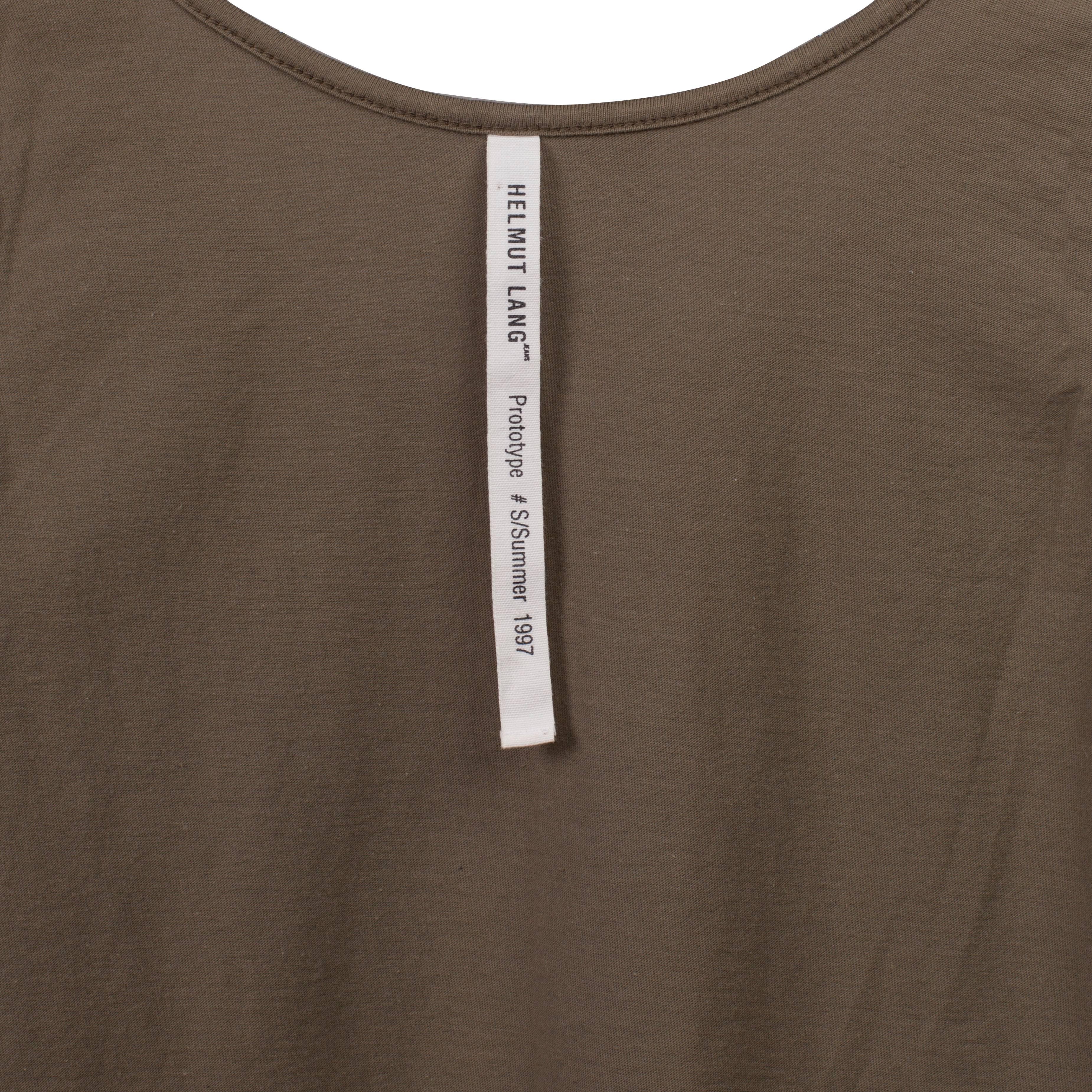 Gray Helmut Lang Khaki Tank S/S 1997 Prototype  For Sale