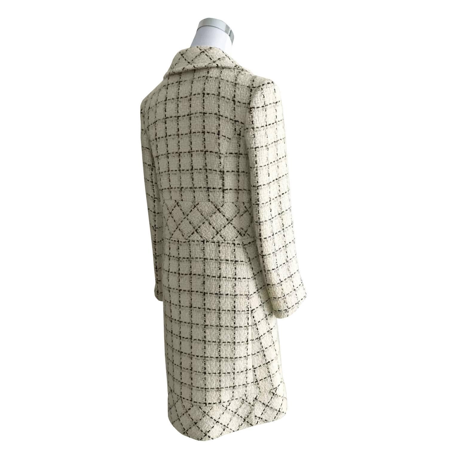 Gray Schiaparelli Tweed Classic Coat  For Sale