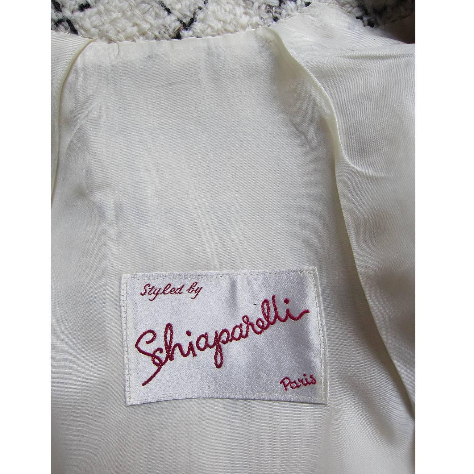 Schiaparelli Tweed Classic Coat  For Sale 2