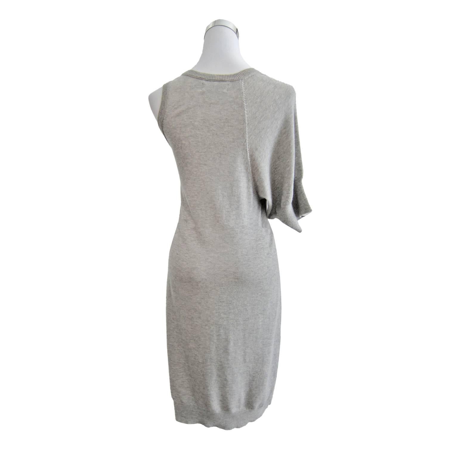 Gray Yohji Yamamoto Light Grey Tank Dress Asymmetrical For Sale