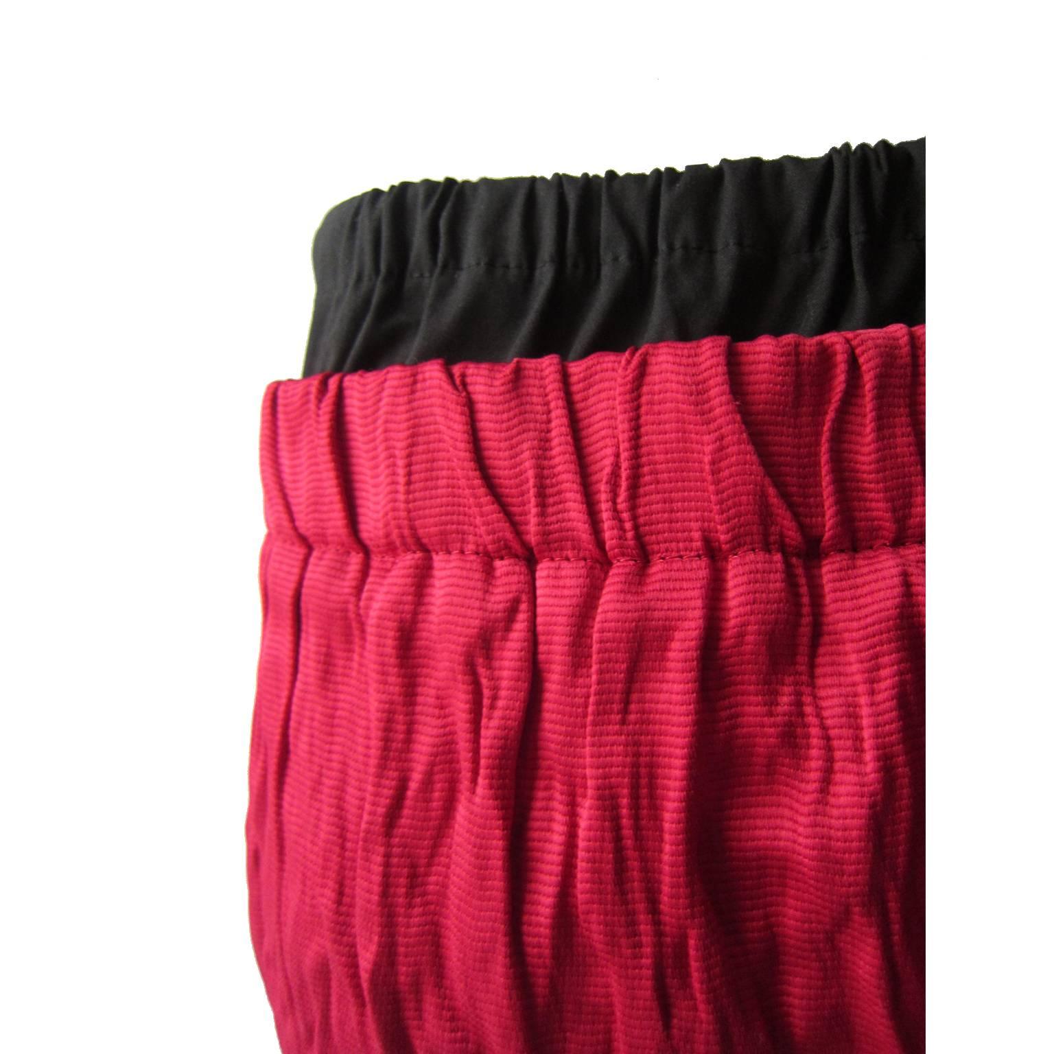 Women's Prada Pencil Red Black Bow Skirt Collection SS 2009