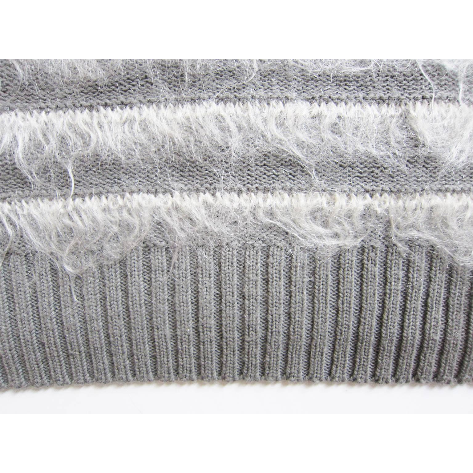 grey knitted vest