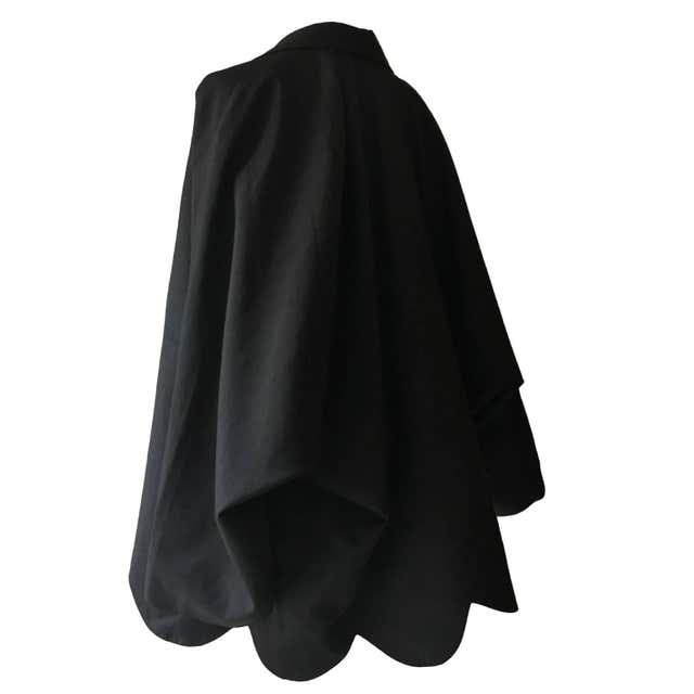 Comme des Garcons Tricot Asymmetric Black Coat AD 1999 For Sale at ...
