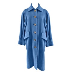 Yves Saint Laurent Blue Coat 80s