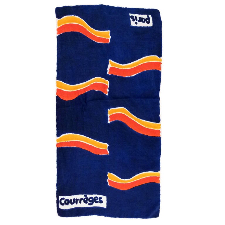 Courreges Paris Silk Scarf 1960s at 1stDibs | courreges scarf
