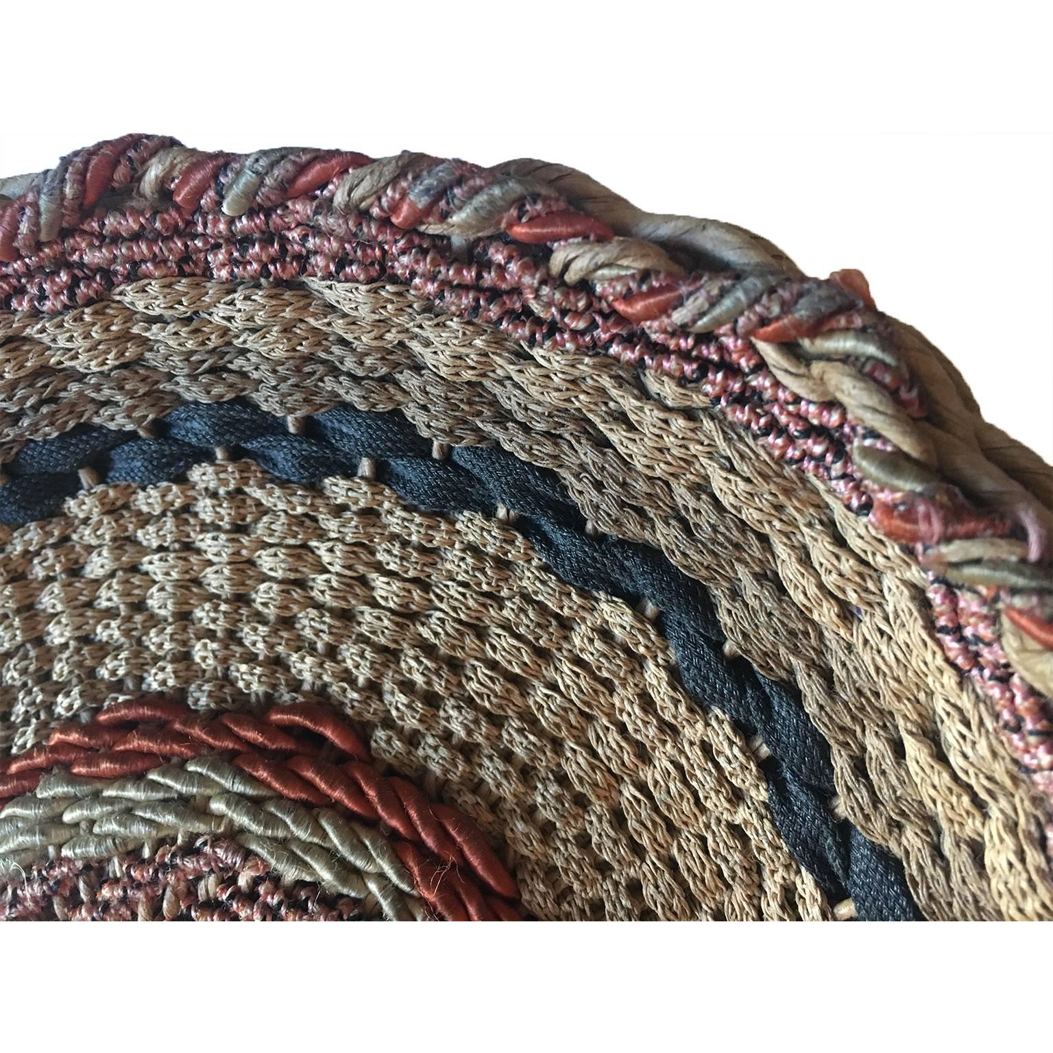 round woven purse