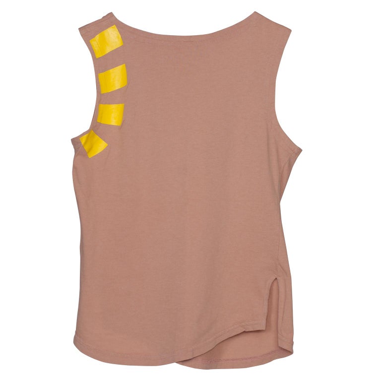 Helmut Lang Beige Stripe Tank Prototype SS 1997 For Sale at 