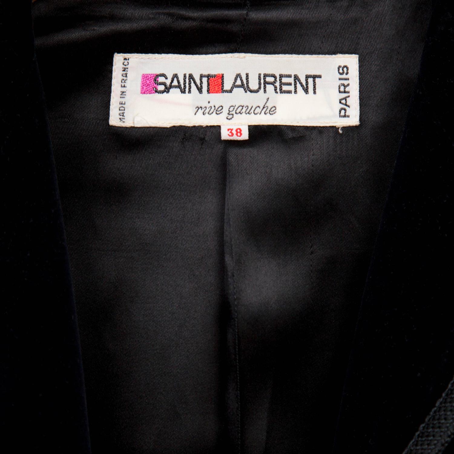 Yves Saint Laurent Russian Collection Black Velvet Coat 1976 For Sale ...