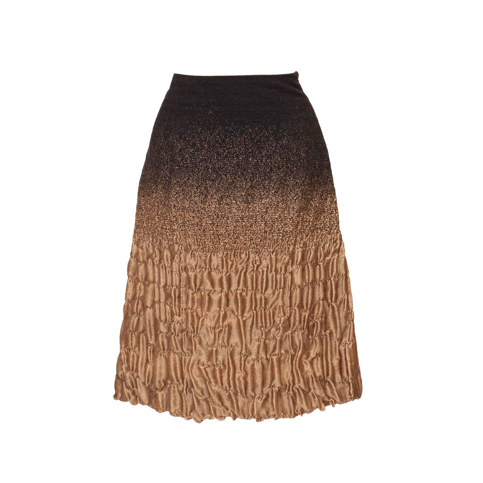 Women's Prada Gold Brown Skirt Collection AW 2007