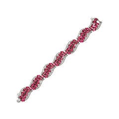 Vintage Trifari Pink Tourmaline Bracelet