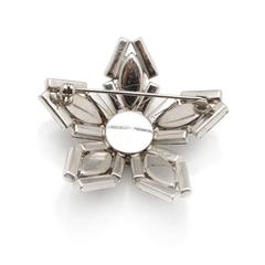 Vintage Schoffel Rhinestone Snowflake Brooch