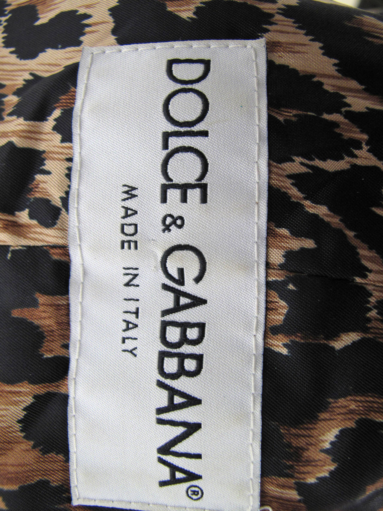 Black Dolce & Gabbana leopard print suede jacket