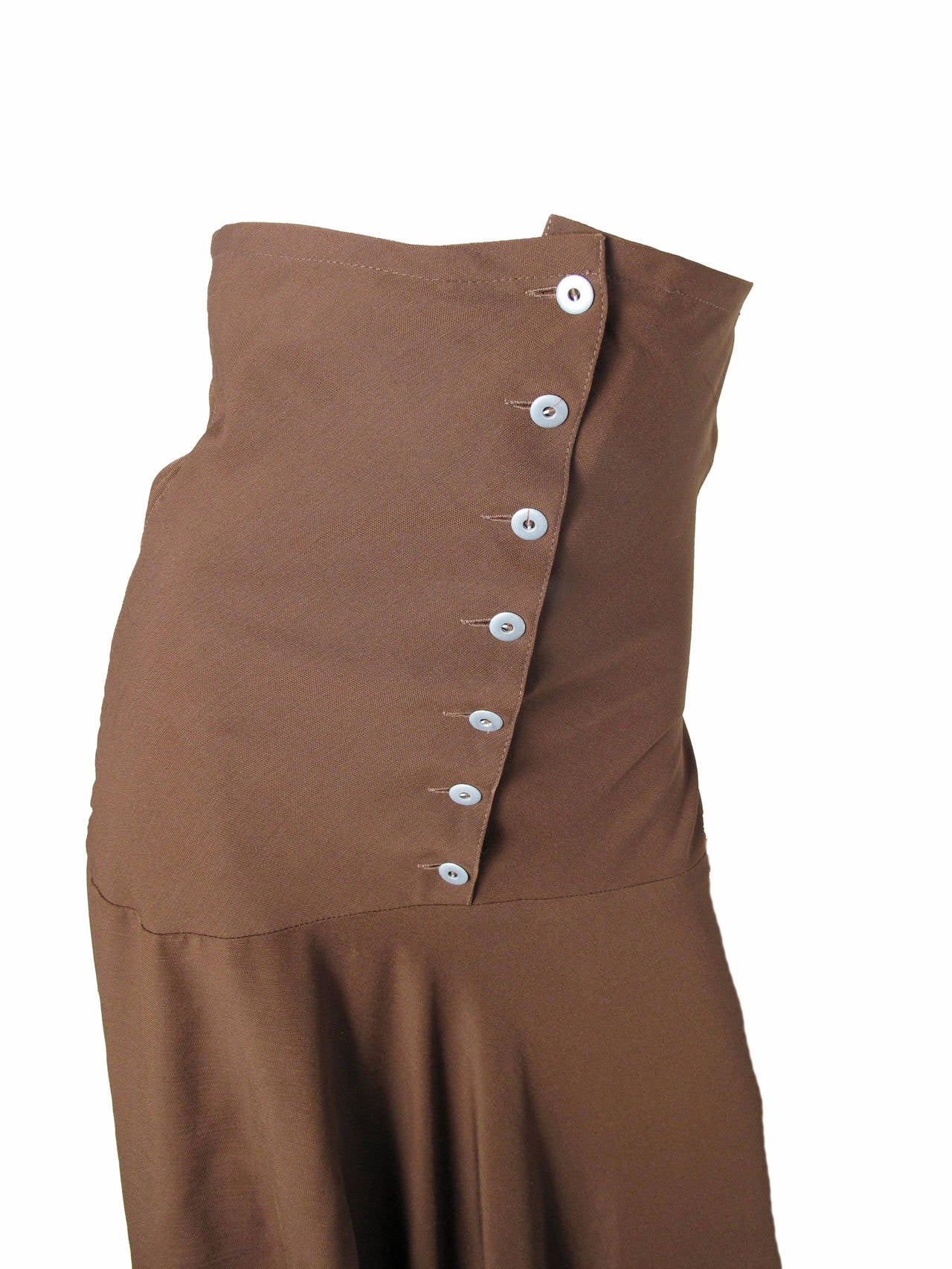 Jean Paul Gaultier brown high waisted skirt.   26