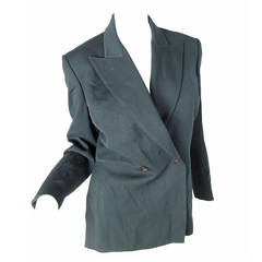 Vintage Jean Paul Gaultier Green Wool Riding Jacket