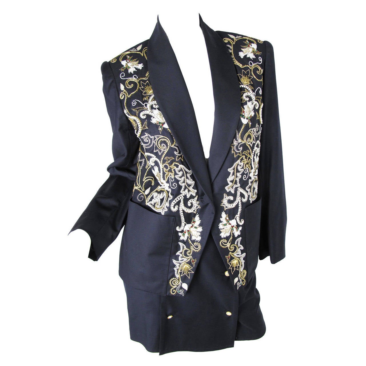 Rare 1980s Chloe Beaded 3 Piece Suit _ Sale For Sale at 1stdibs