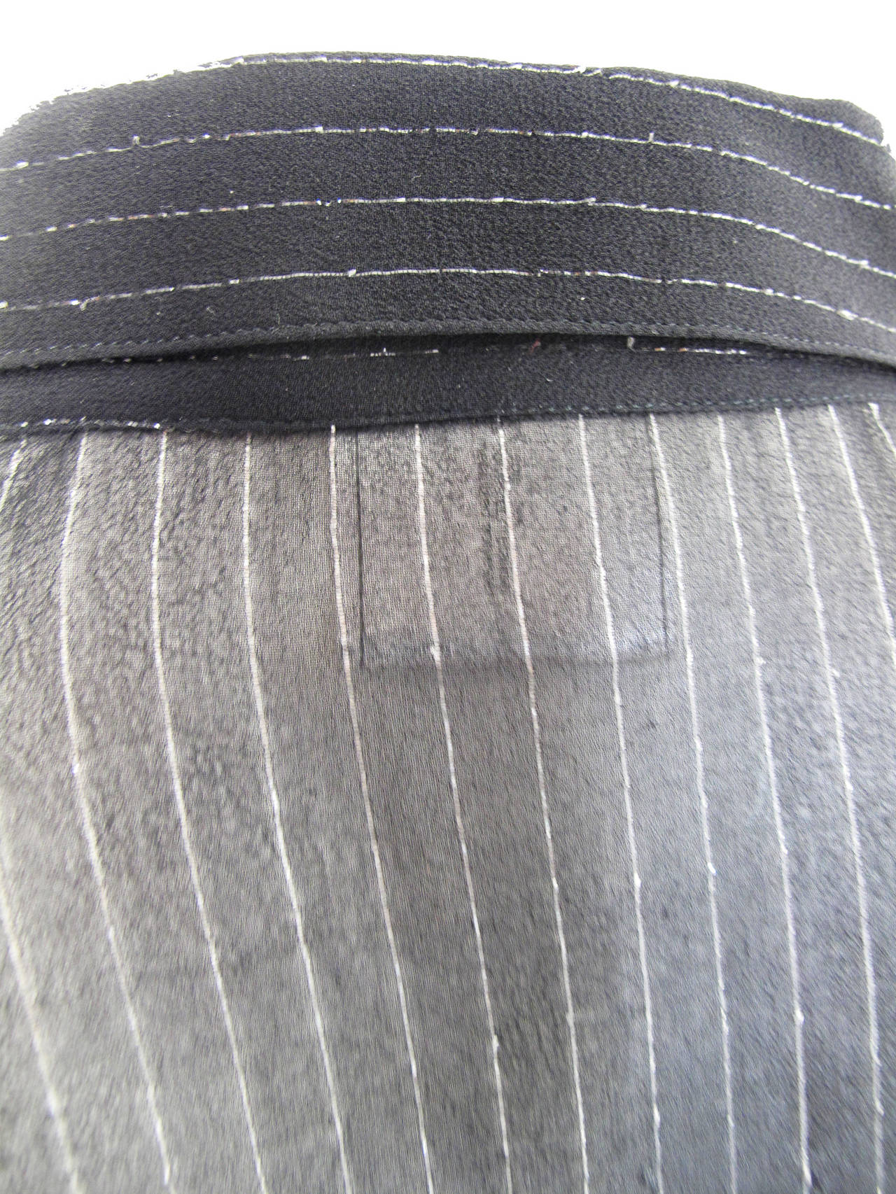 Chanel sheer blouse with metallic stripe 2