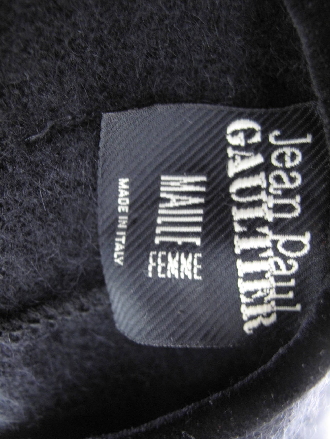 Black Jean Paul Gaultier Felted Wool Jacket