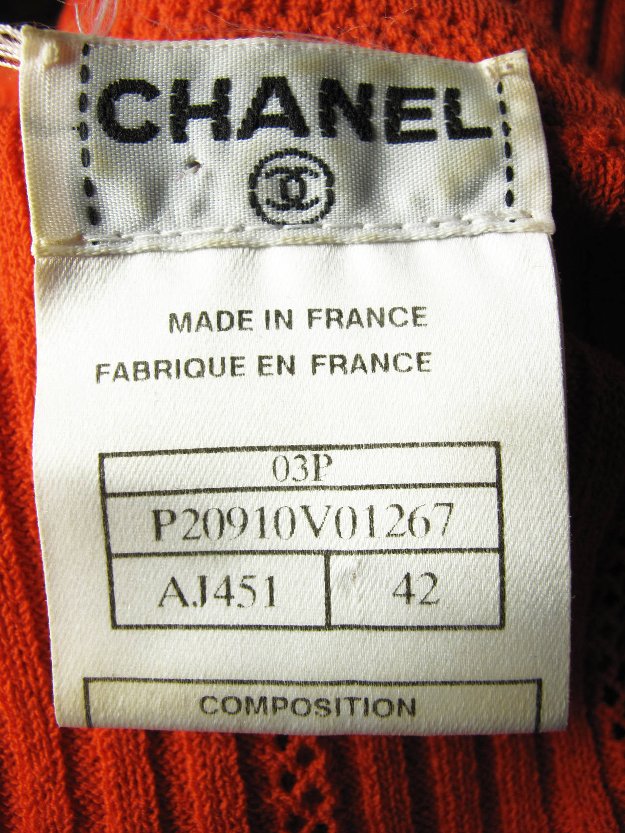 2003 Chanel Red Knit Skirt and Top 2