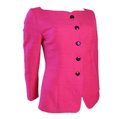 Yves Saint Laurent Rive Gauche Hot Pink Suit 11