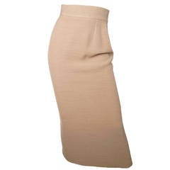Dolce and Gabbana pale taupe pencil skirt