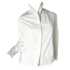 Issey Miyake White Button Down Shirt