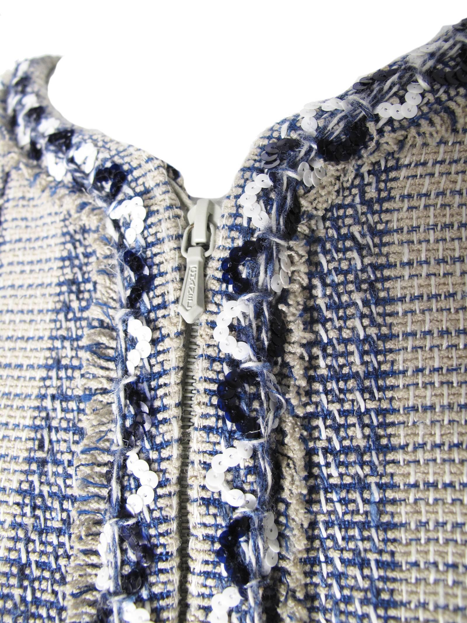 Women's or Men's Chanel Sweater Vest with Sequins