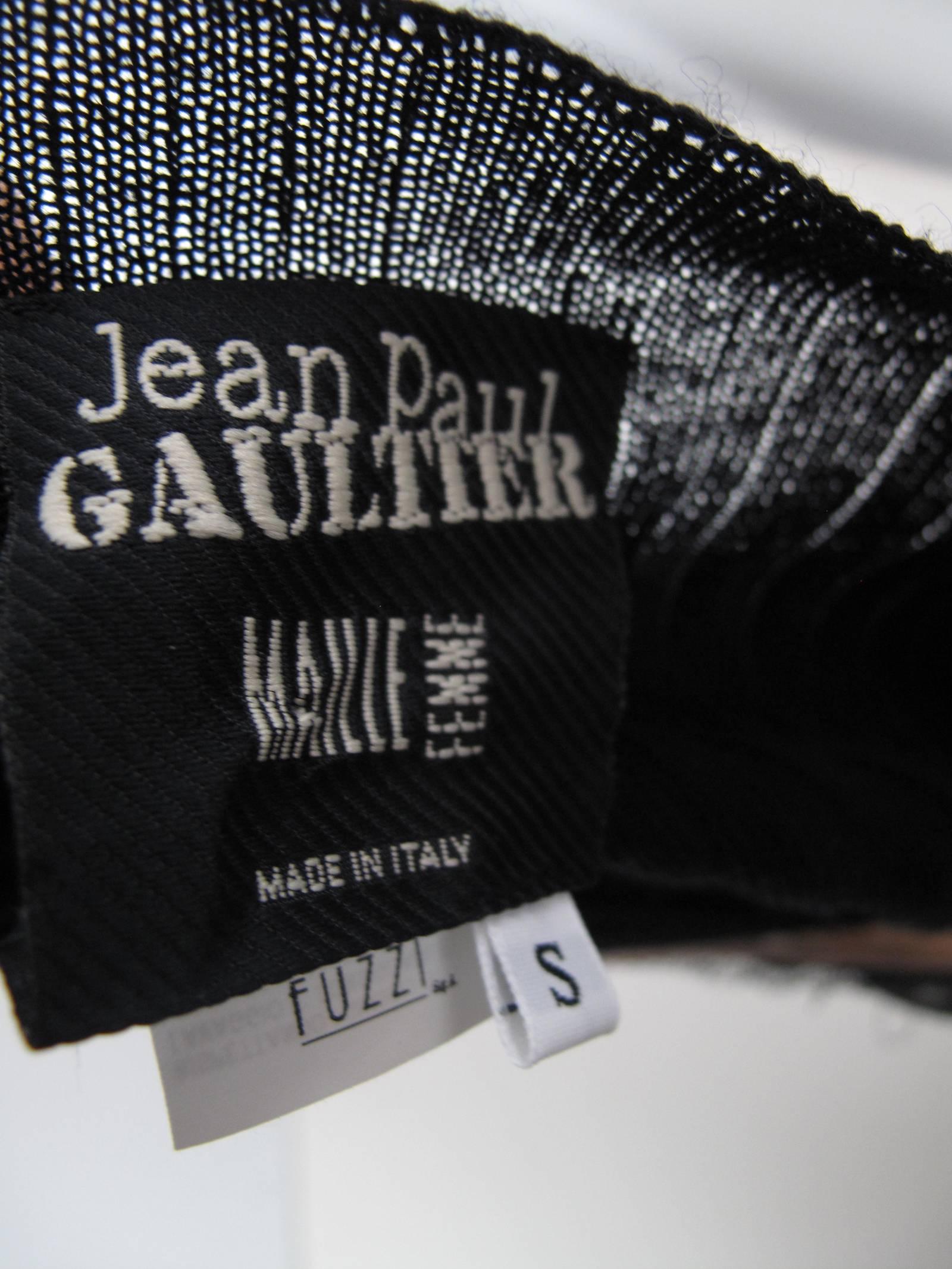 Jean Paul Gaultier Sweater Crystals and Mesh In Excellent Condition In Austin, TX