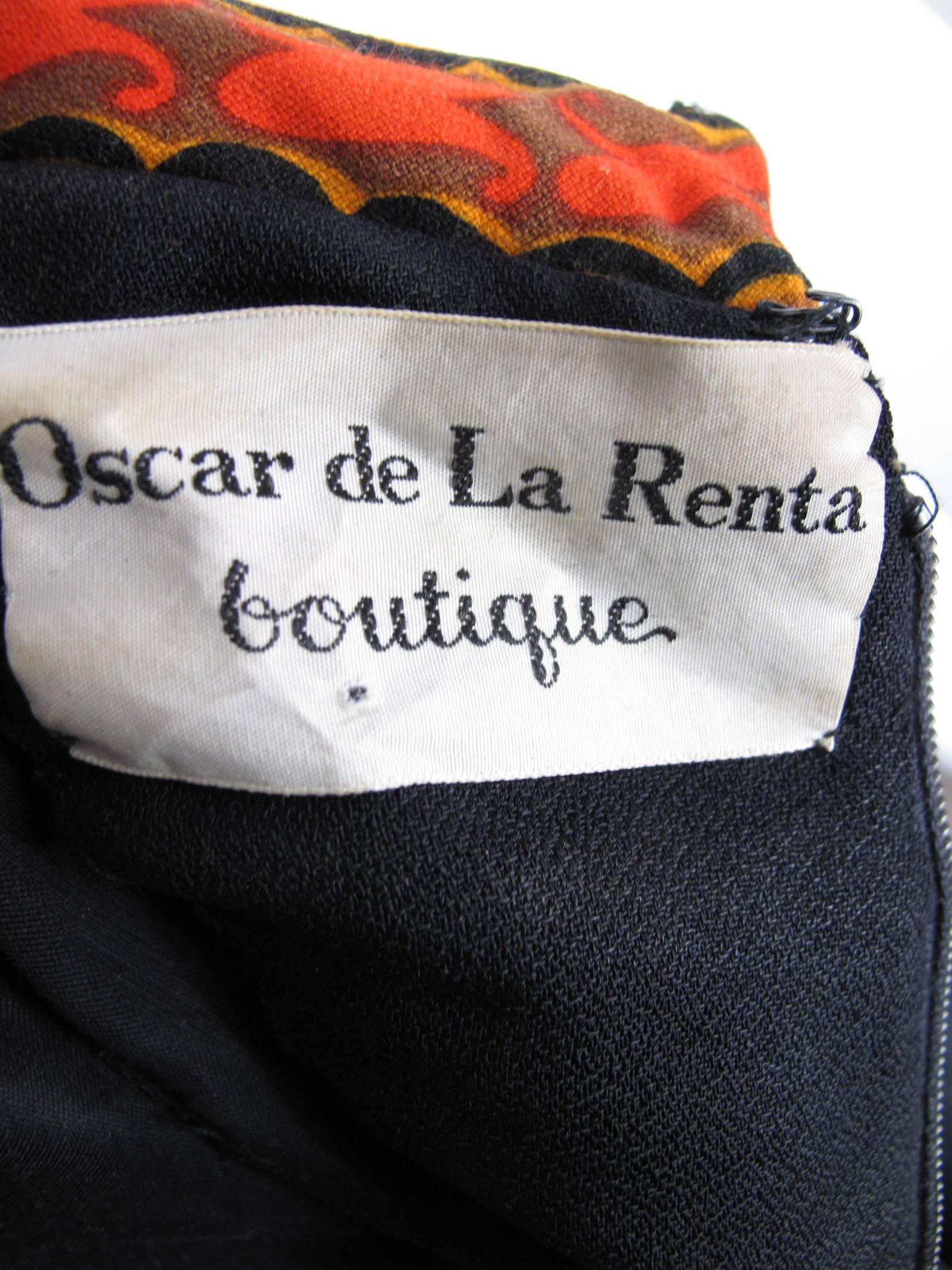 Women's 1960s Oscar de la Renta Crepe Dress