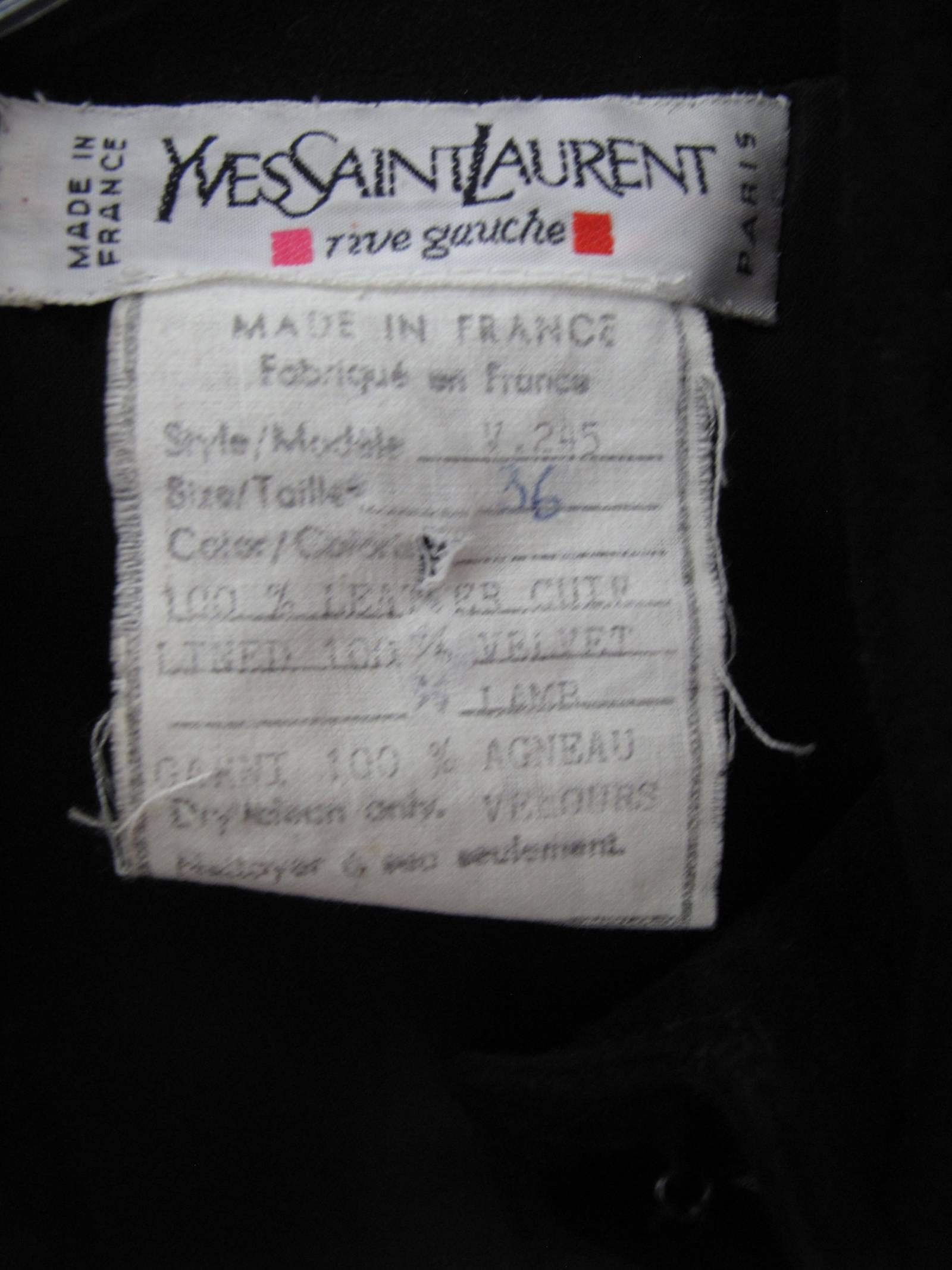 Yves Saint Laurent Black Leather Jacket For Sale at 1stDibs | ysl ...
