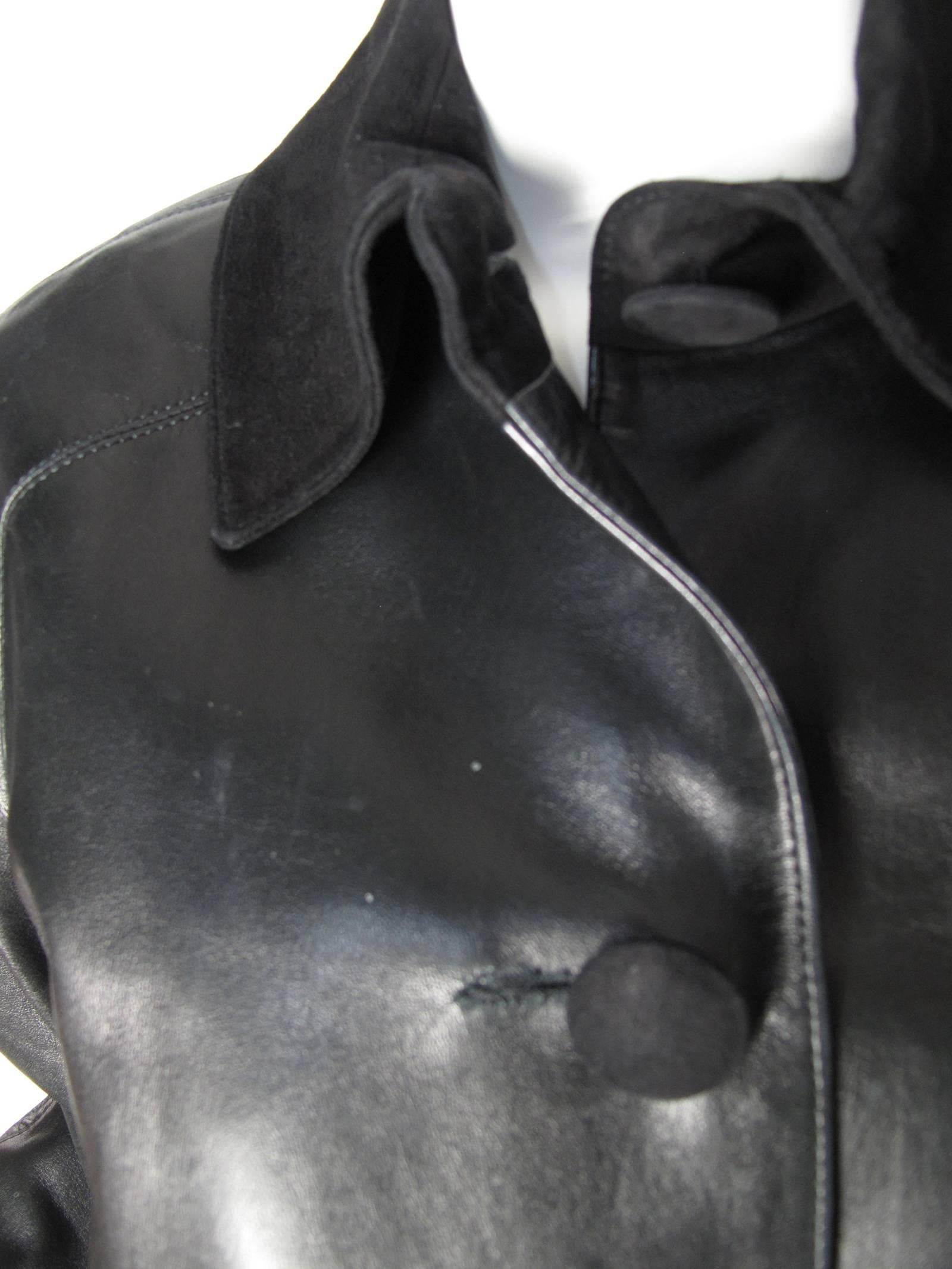 Yves Saint Laurent Black Leather Jacket   1