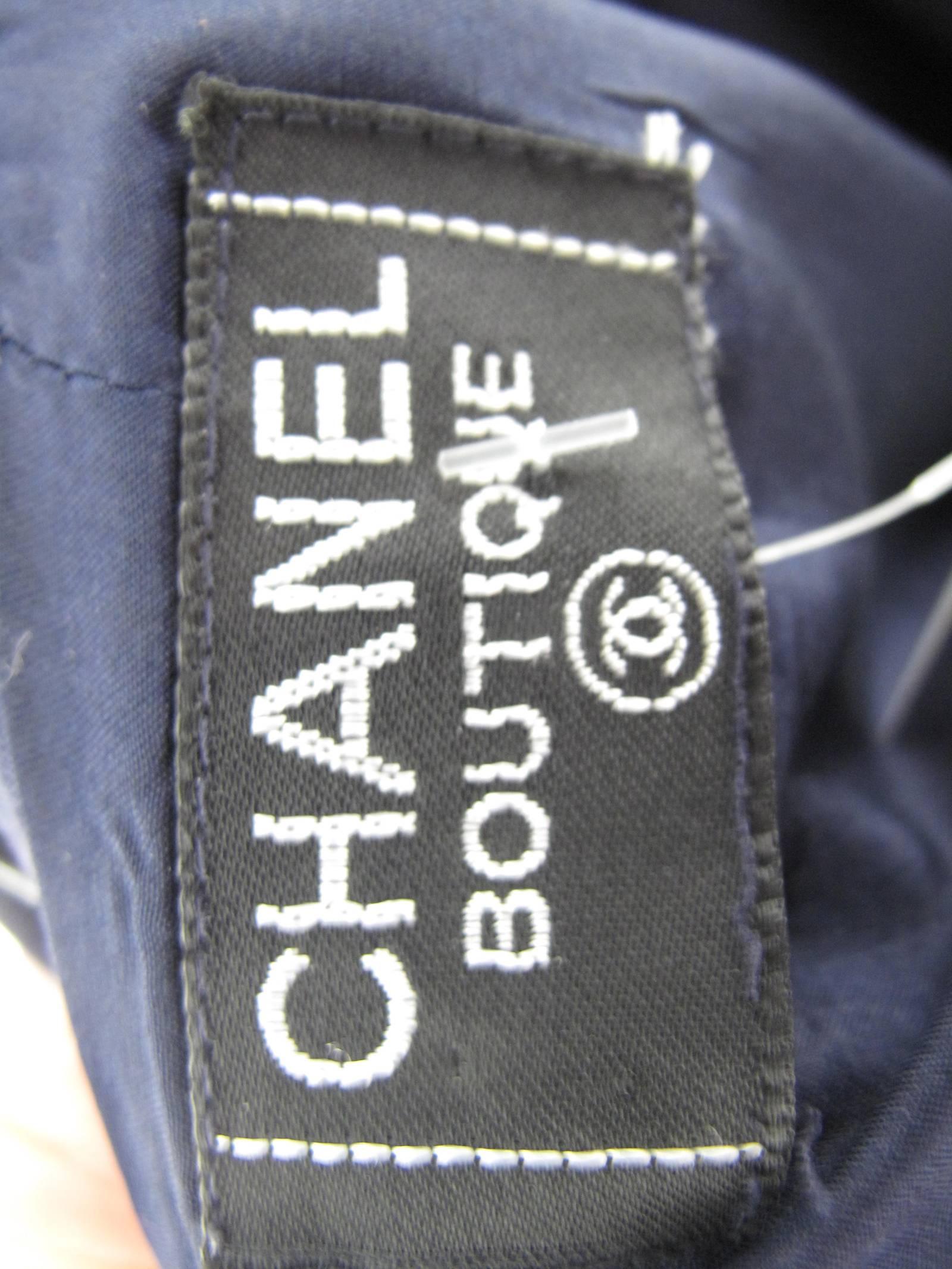 Chanel Navy Cotton Skirt 