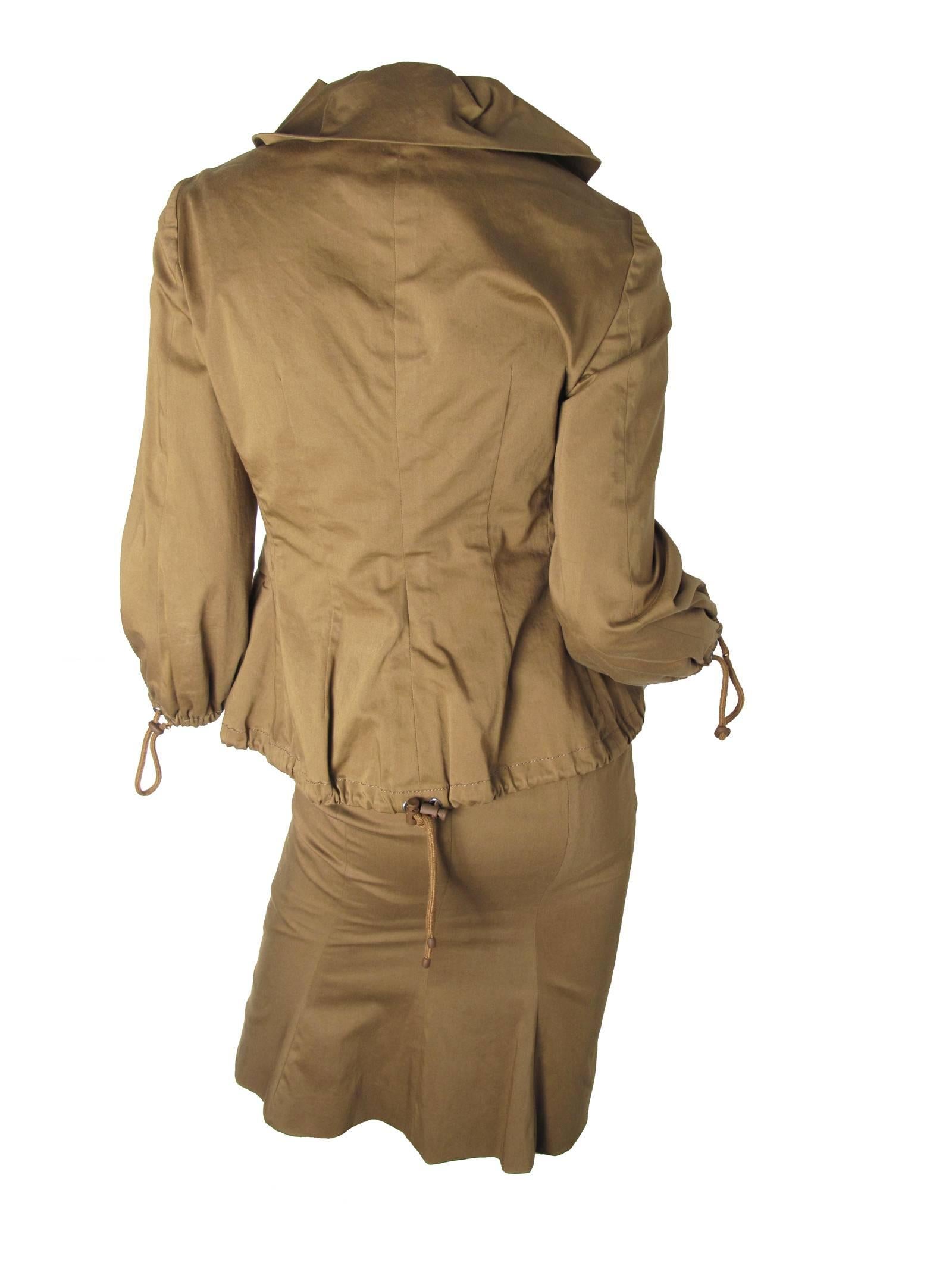 Brown Moschino Cotton Drawstring Suit