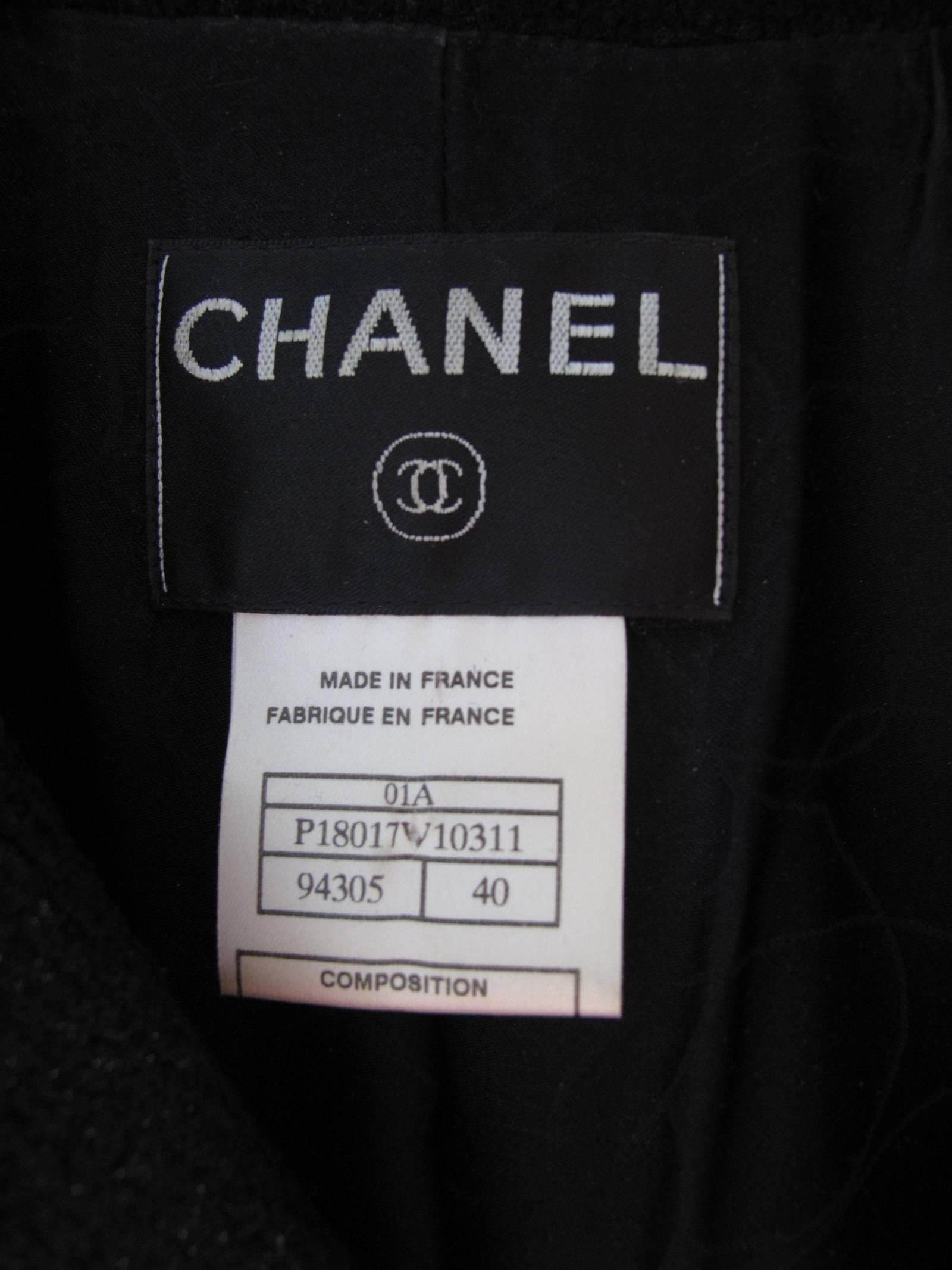 Chanel Coat Dress with Ruffle Hem  In Excellent Condition In Austin, TX