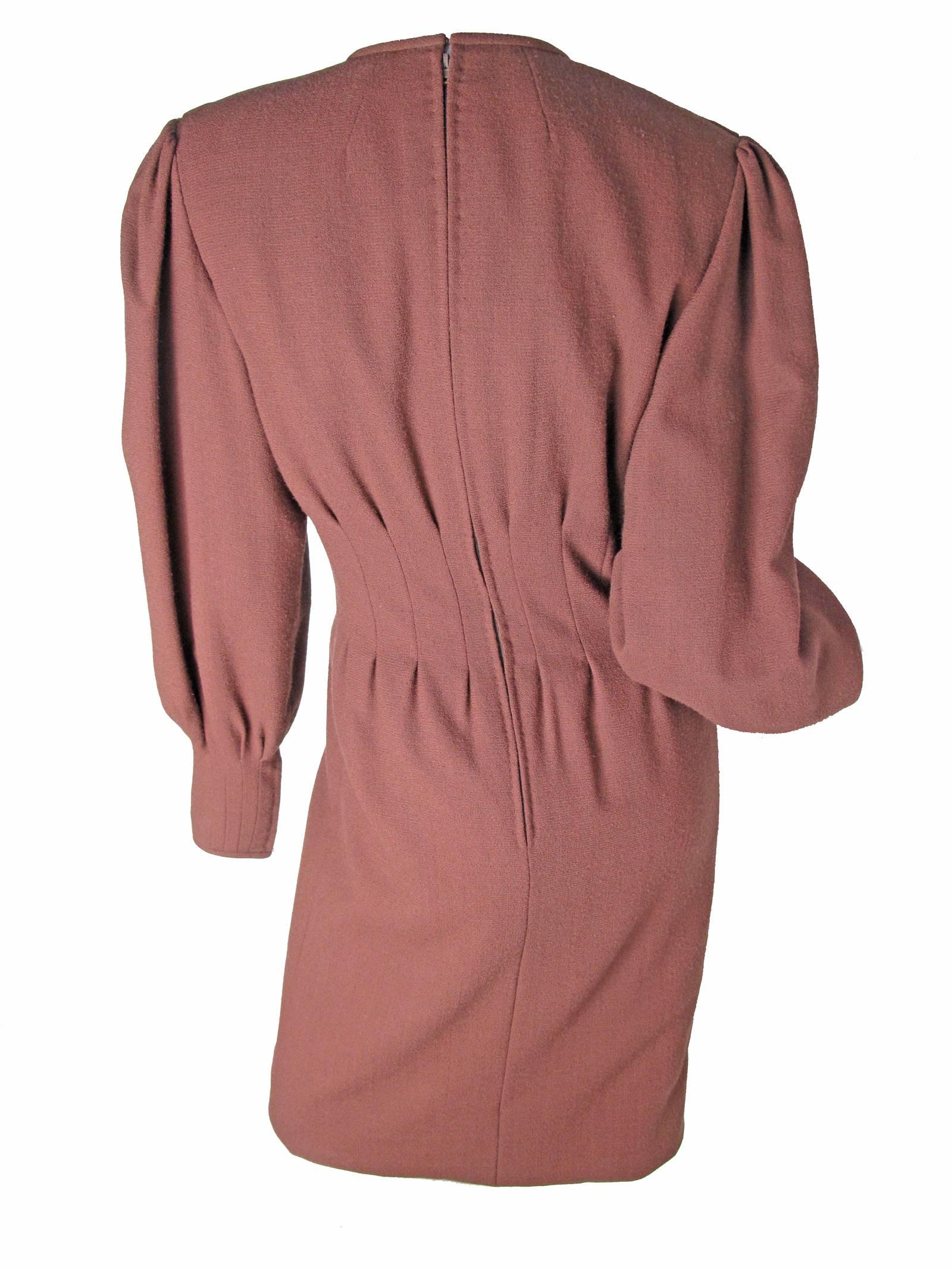 Brown Michael Novarse Dress with Pleating