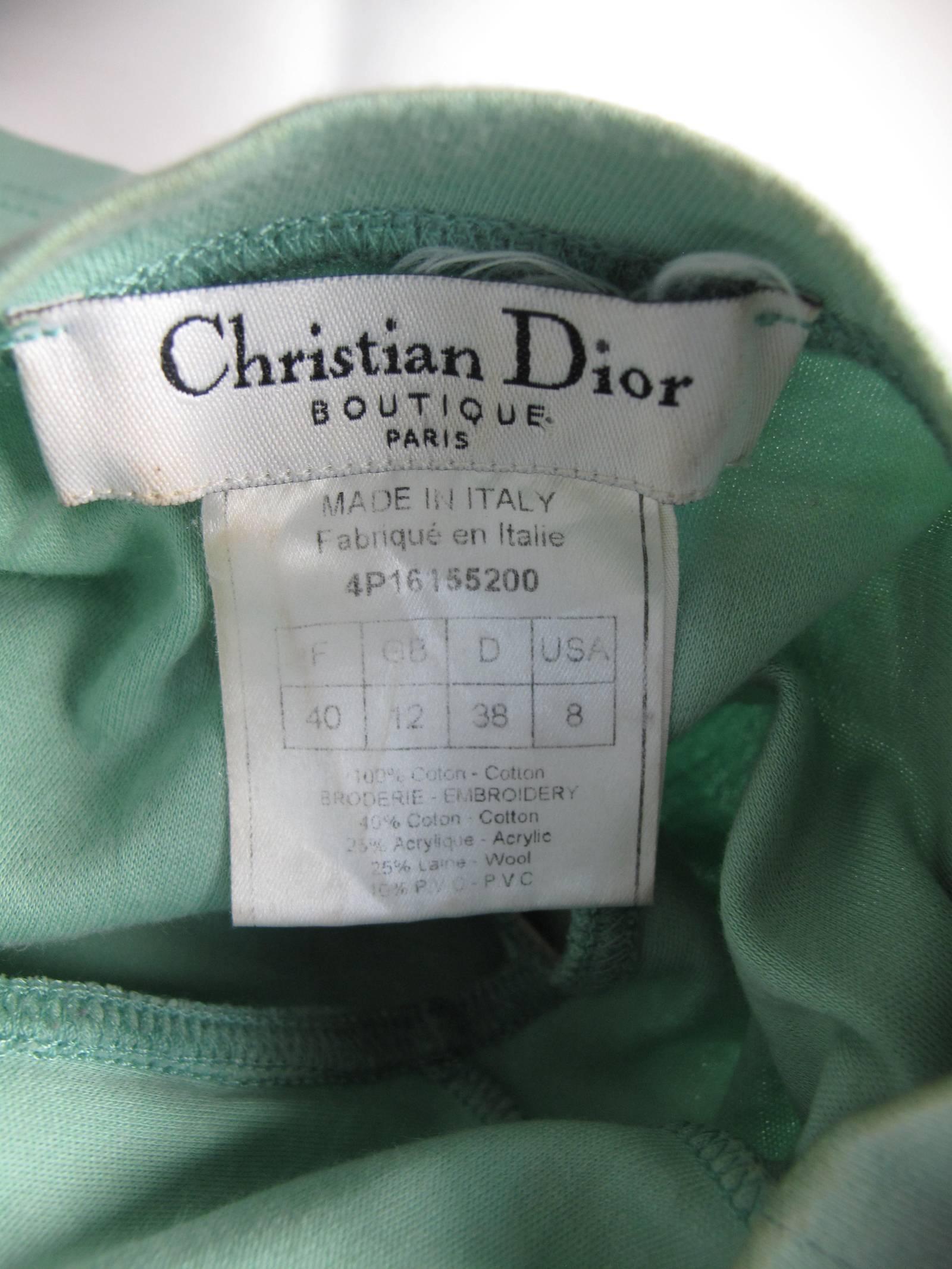 Christian Dior J'adore Dior Embroidered Tee - sale In Good Condition In Austin, TX