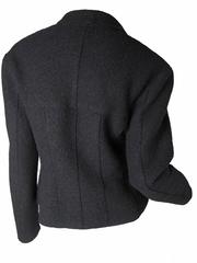 Chanel Black Jacket with Heavy Boiled Wool