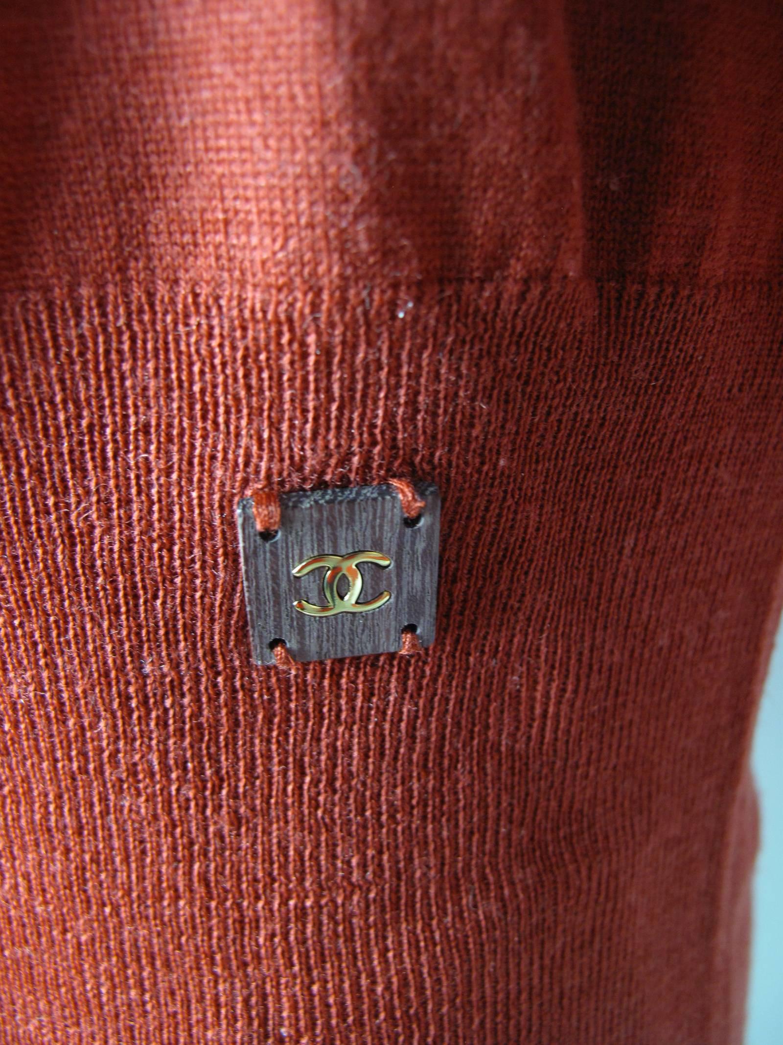 Chanel Rust Fine Wool Sweater - sale In Excellent Condition In Austin, TX