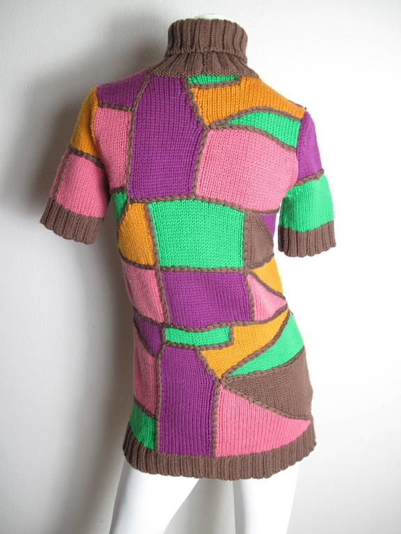 Pucci Multi Colored Patchwork Knit Sweater at 1stDibs