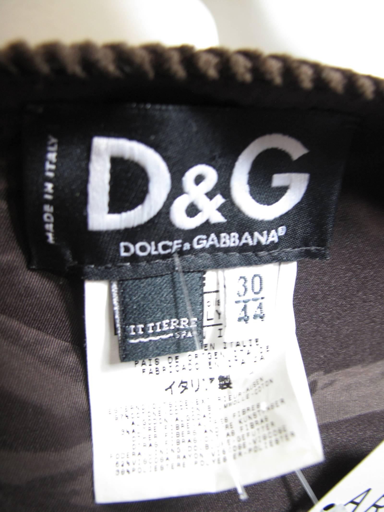 Gray Dolce & Gabbana Corduroy Corset Top