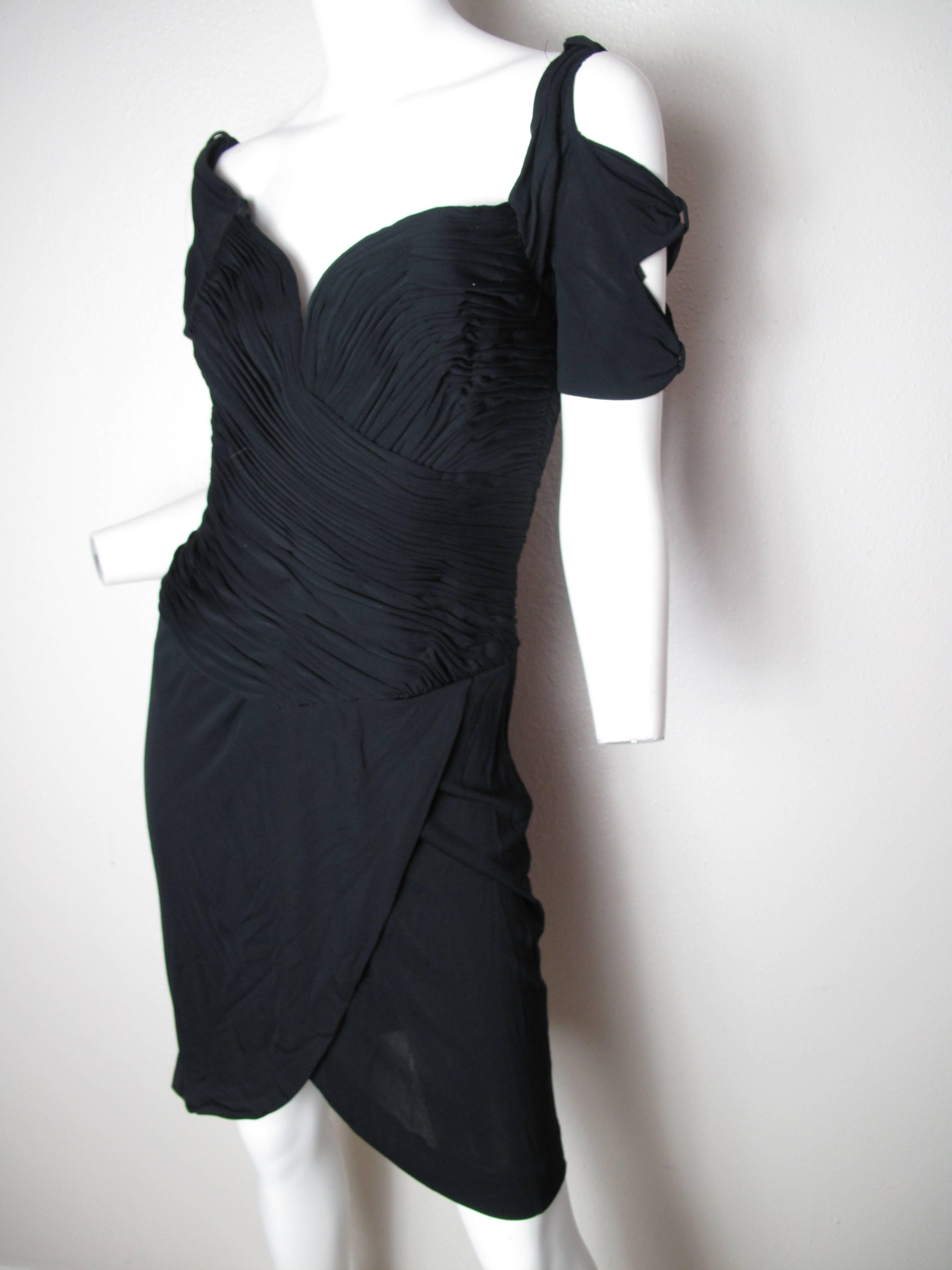 Women's Vicky Tiel Black Cocktail Dress 