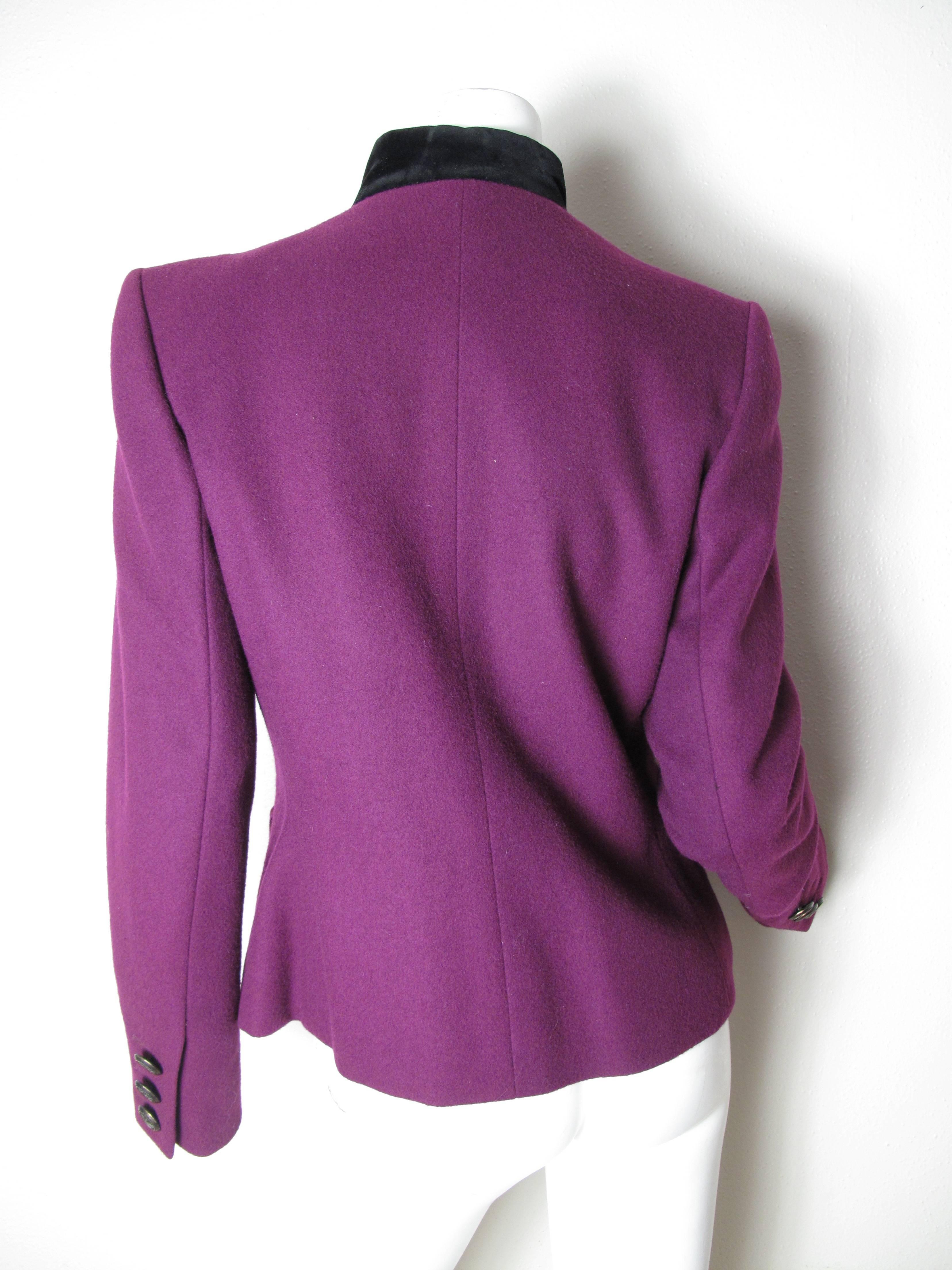 Yves Saint Laurent Rive Gauche Wool Jacket  In Excellent Condition In Austin, TX